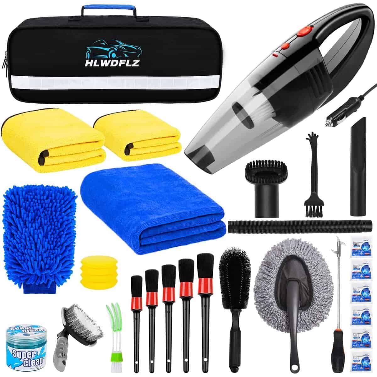 Kit de Limpieza para Coche HLWDFLZ de 30 Piezas -