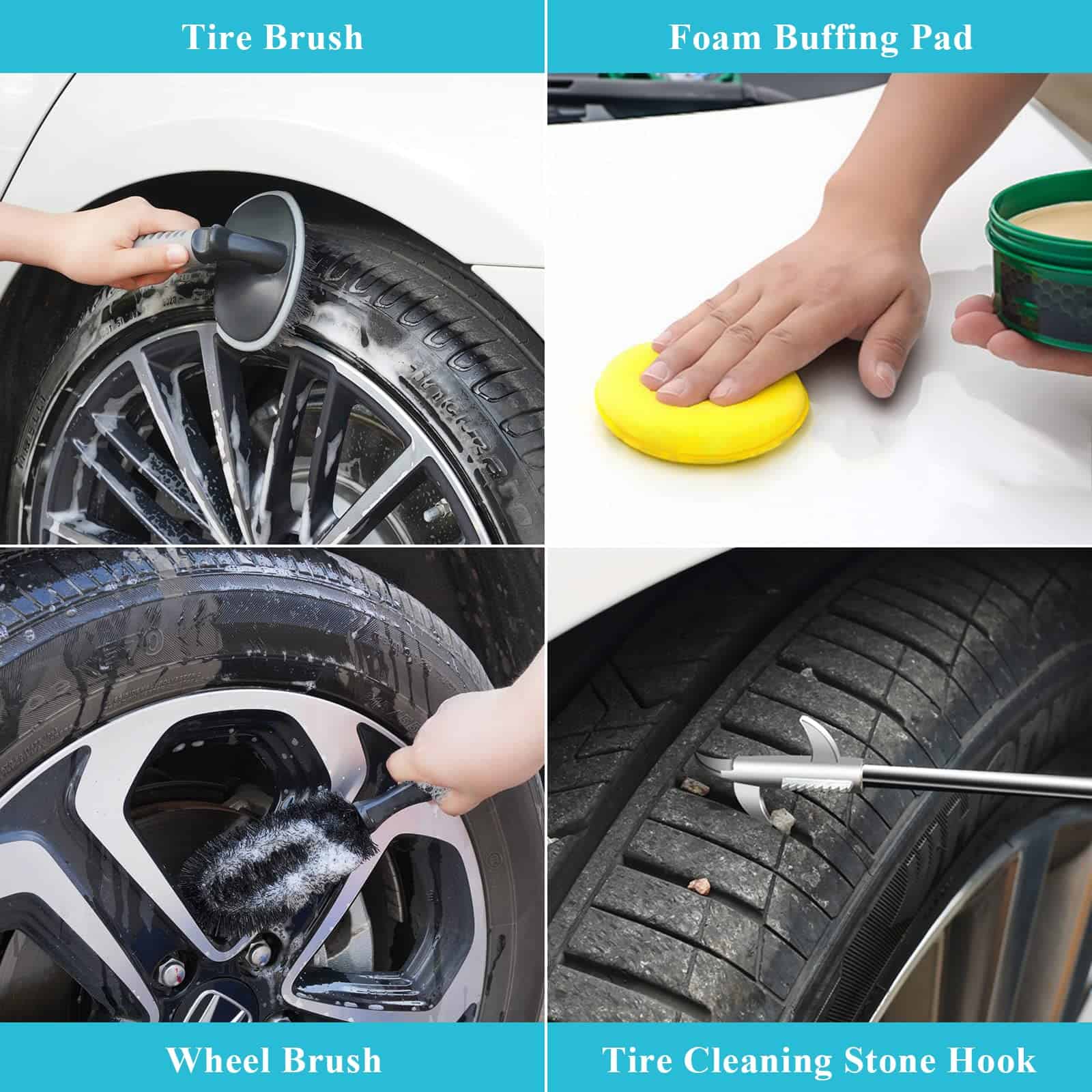 Kit de Limpieza para Coche HLWDFLZ de 30 Piezas - - Imagen 6