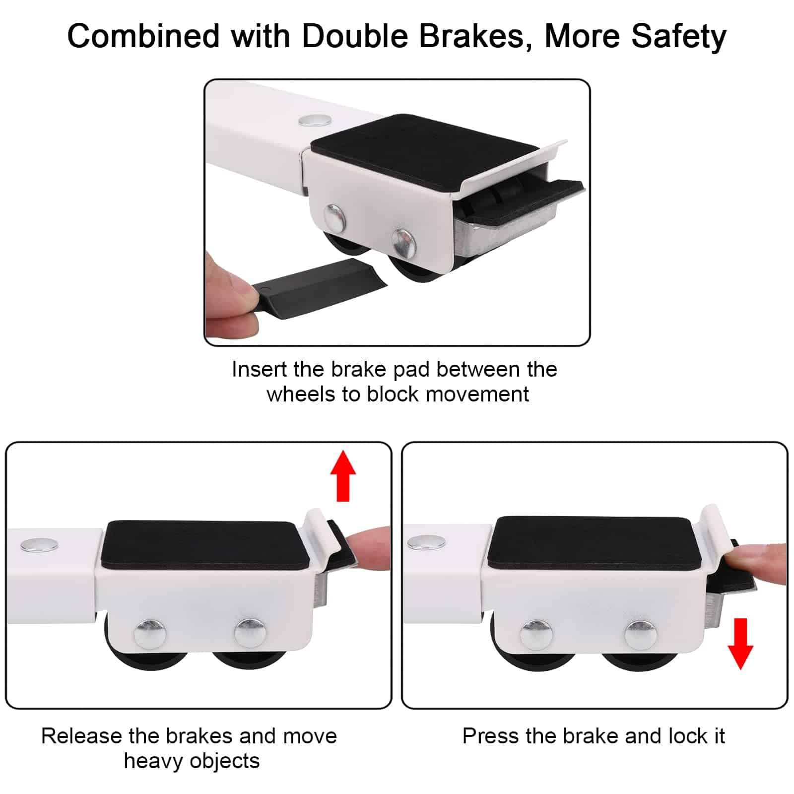 2Pcs Base móvil para electrodomésticos y muebles con ruedas - Imagen 5
