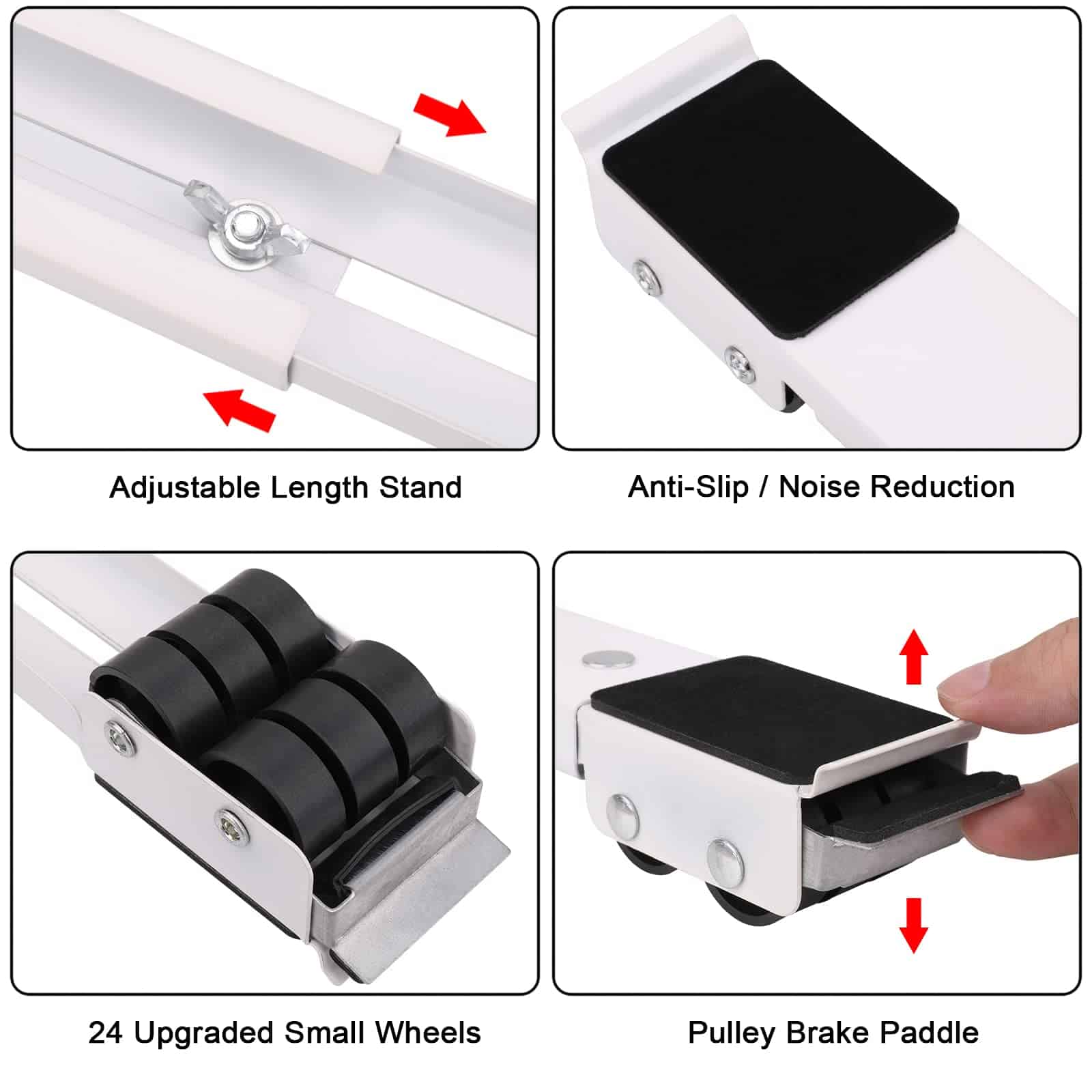 2Pcs Base móvil para electrodomésticos y muebles con ruedas - Imagen 4