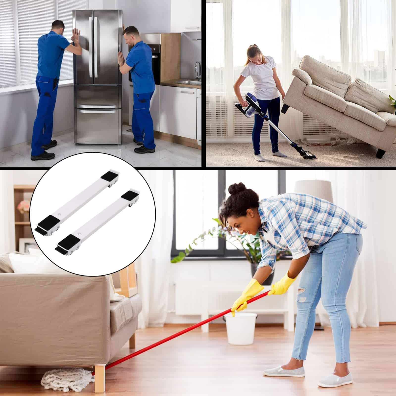 2Pcs Base móvil para electrodomésticos y muebles con ruedas - Imagen 8