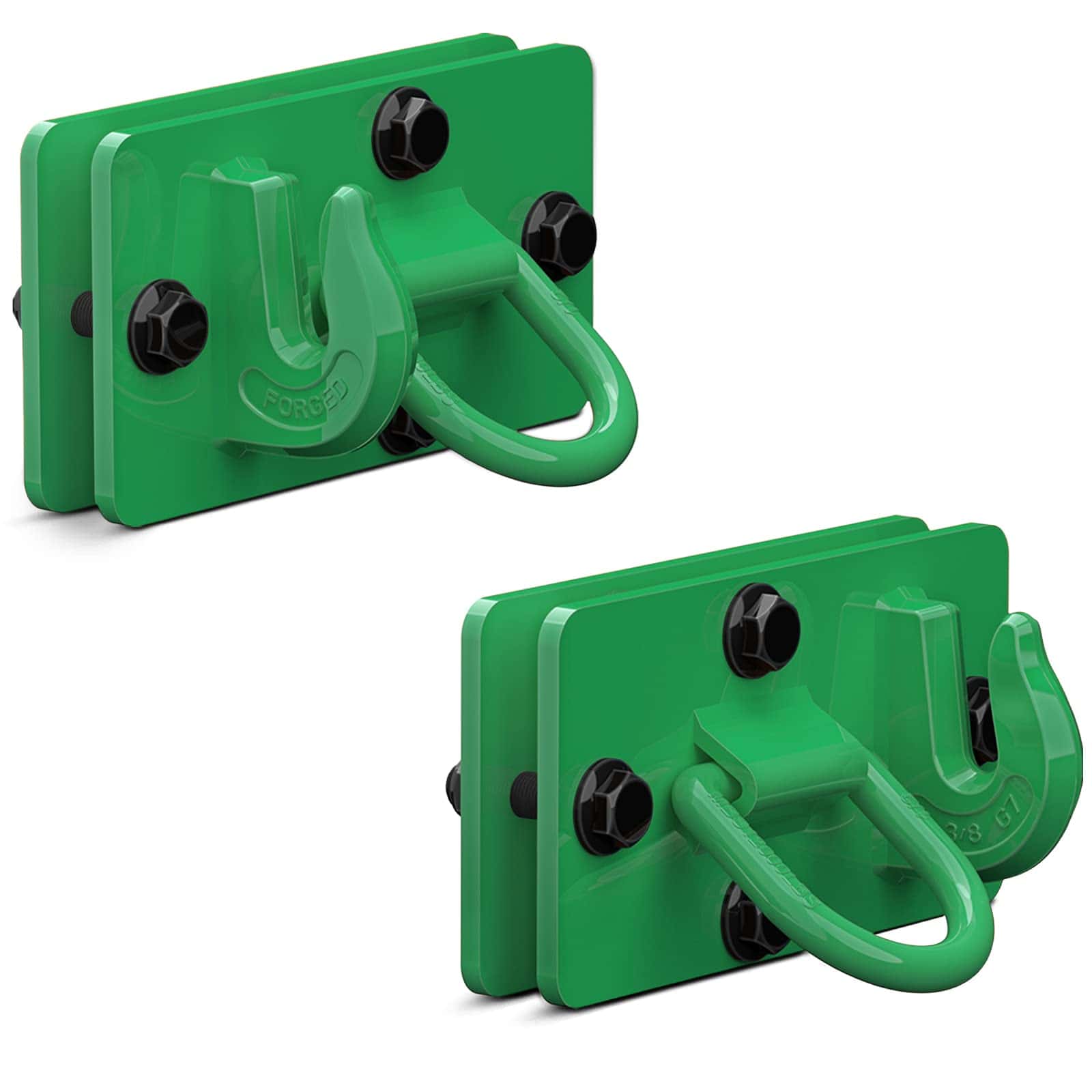 AMBULL 2 Pack Ganchos de Cubo de Tractor -DarkGreen
