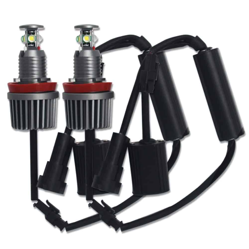 Eluseastar H8 E92 Luces de Halo LED Angel Eyes Luz Blanca - Imagen 3