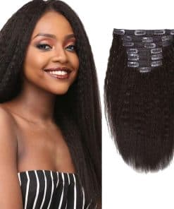 Extensiones de Cabello Clip en Kinky Yaki Straight Loxxy