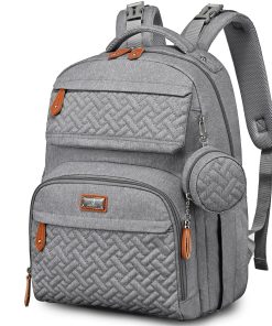 Mochila para pañales BabbleRoo, Mochila -Gris claro