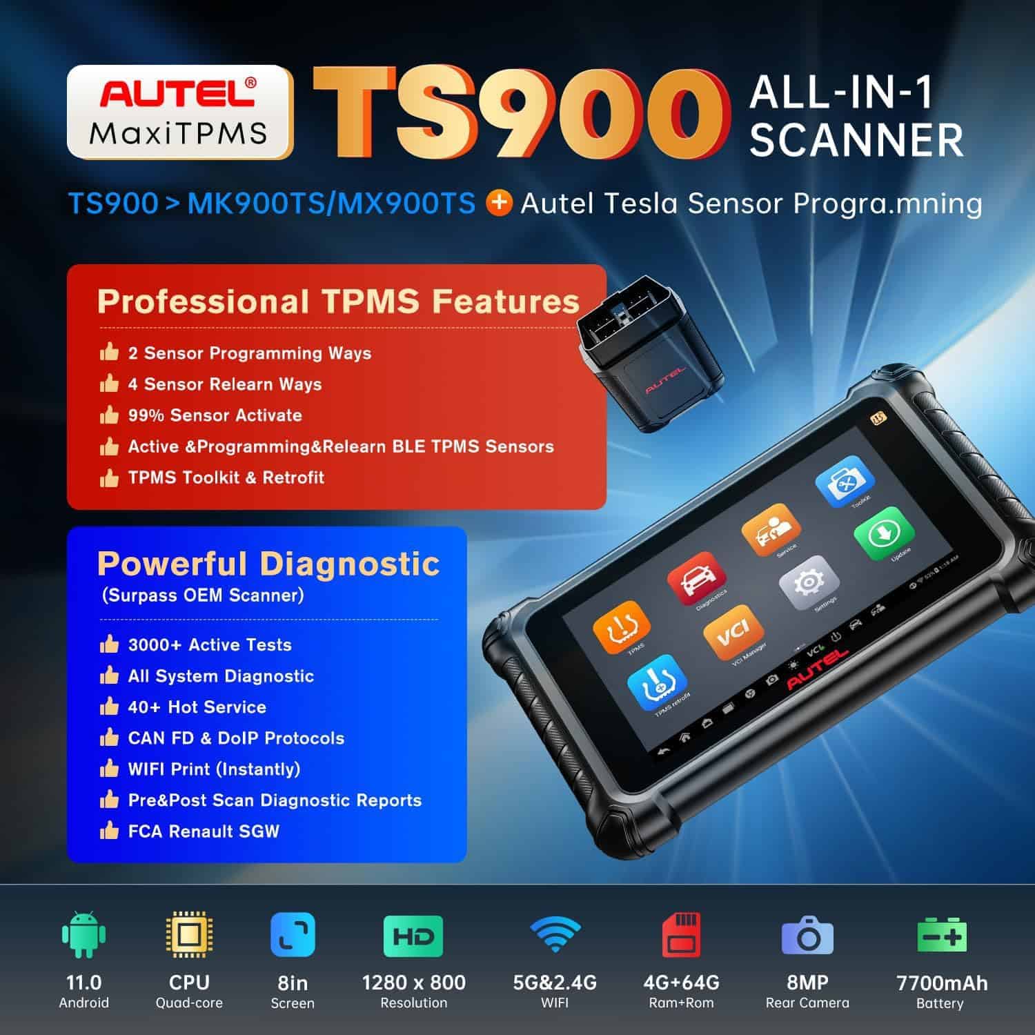 Autel MaxiTPMS TS900, 2025 Nuevo de MK900TS MS906TS TS608 - Imagen 3