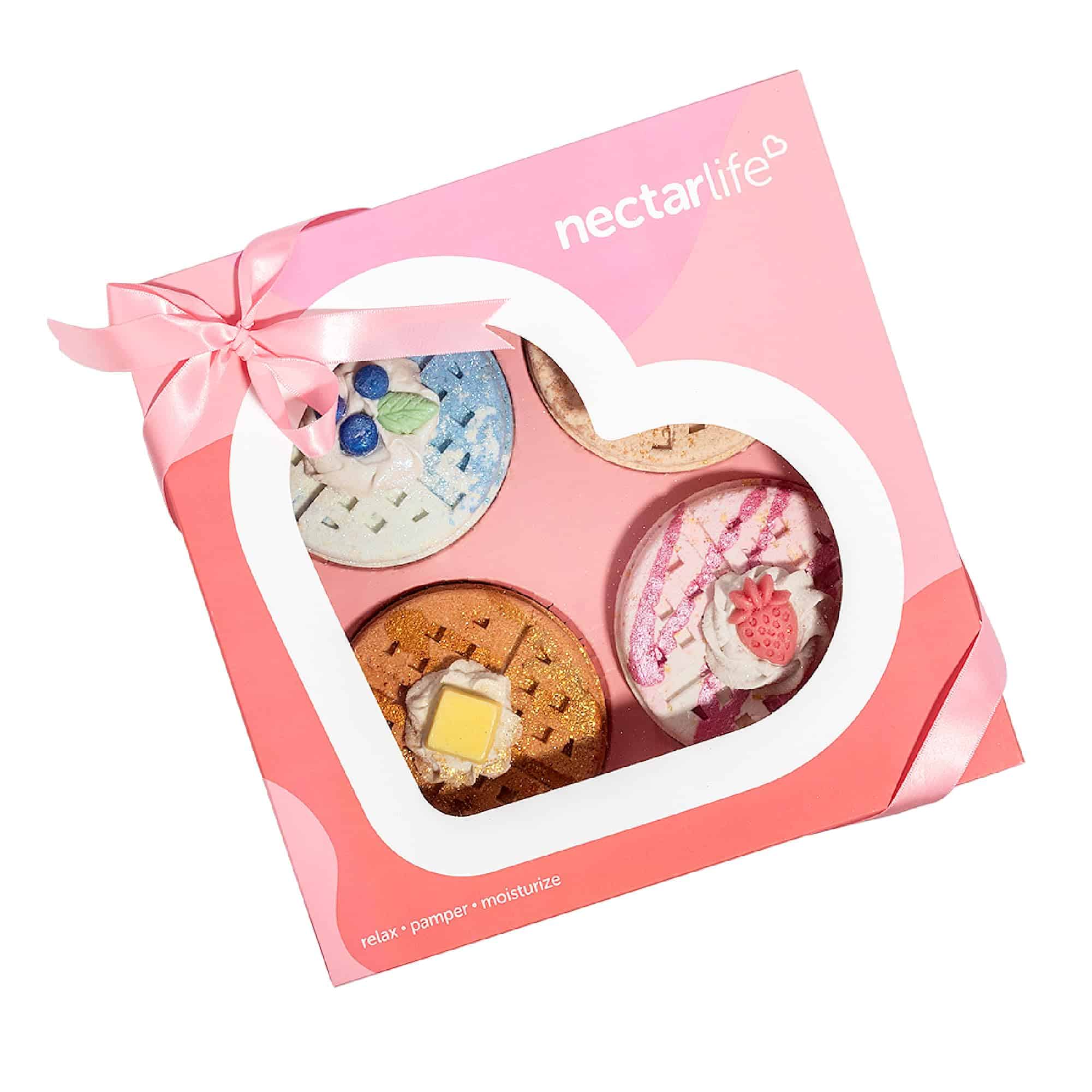 Set de regalo de bombas de baño en forma de waffle, bomba