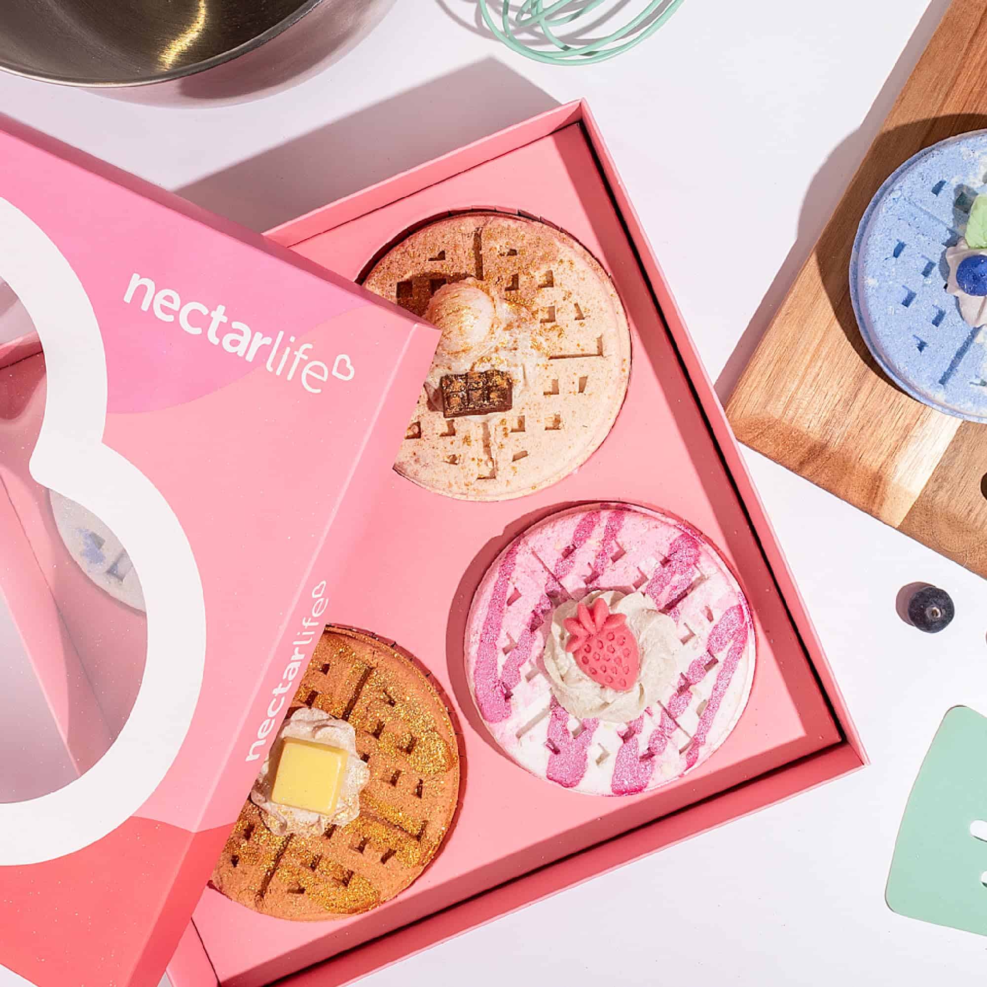 Set de regalo de bombas de baño en forma de waffle, bomba - Imagen 5