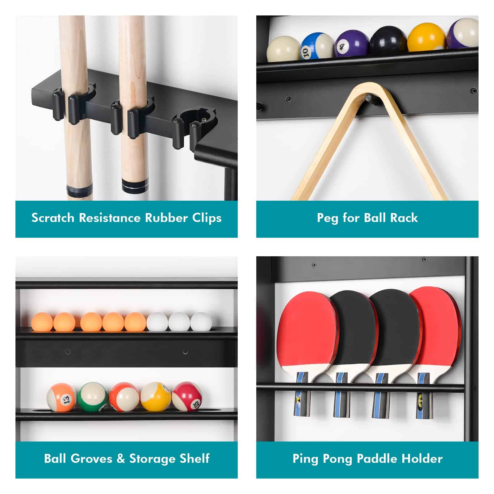 Soporte para Palos de Billar XCSOURCE - Soporte de Pared 2 - Imagen 5