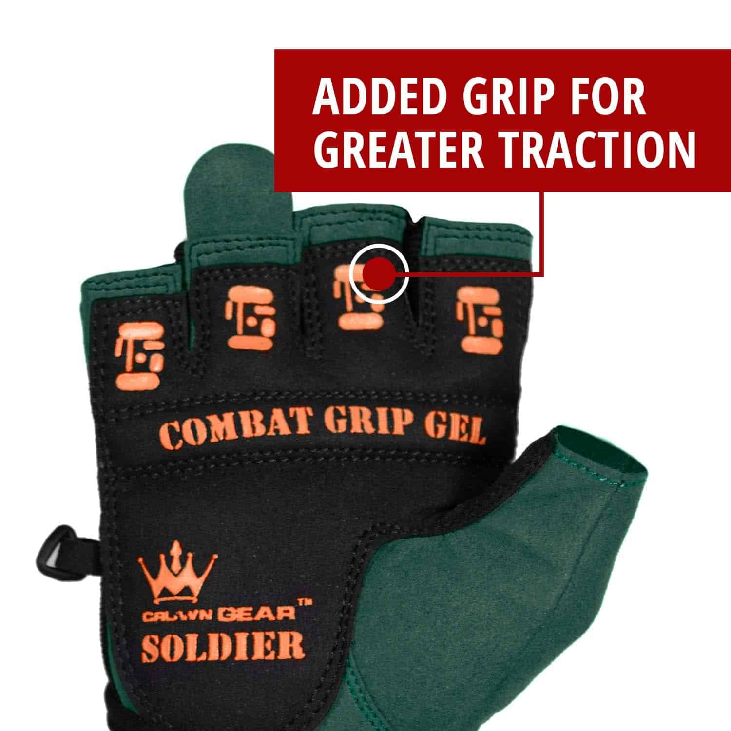 Guantes de levantamiento de pesas Crown Gear para -Soldier - Imagen 4