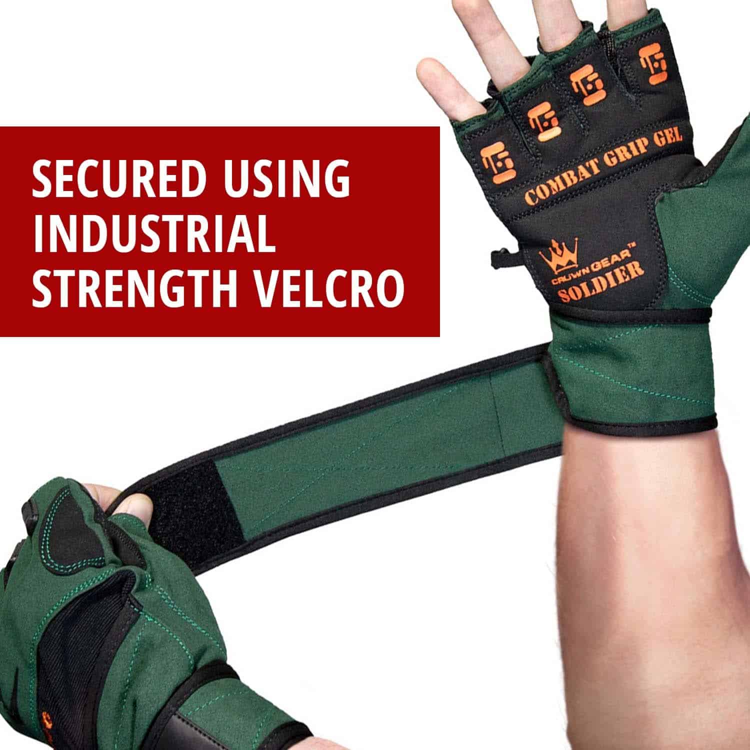 Guantes de levantamiento de pesas Crown Gear para -Soldier - Imagen 3
