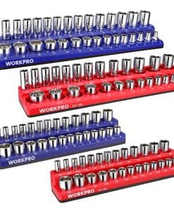 WORKPRO Juego de Organizador de Sockets Magnéticos, Set de