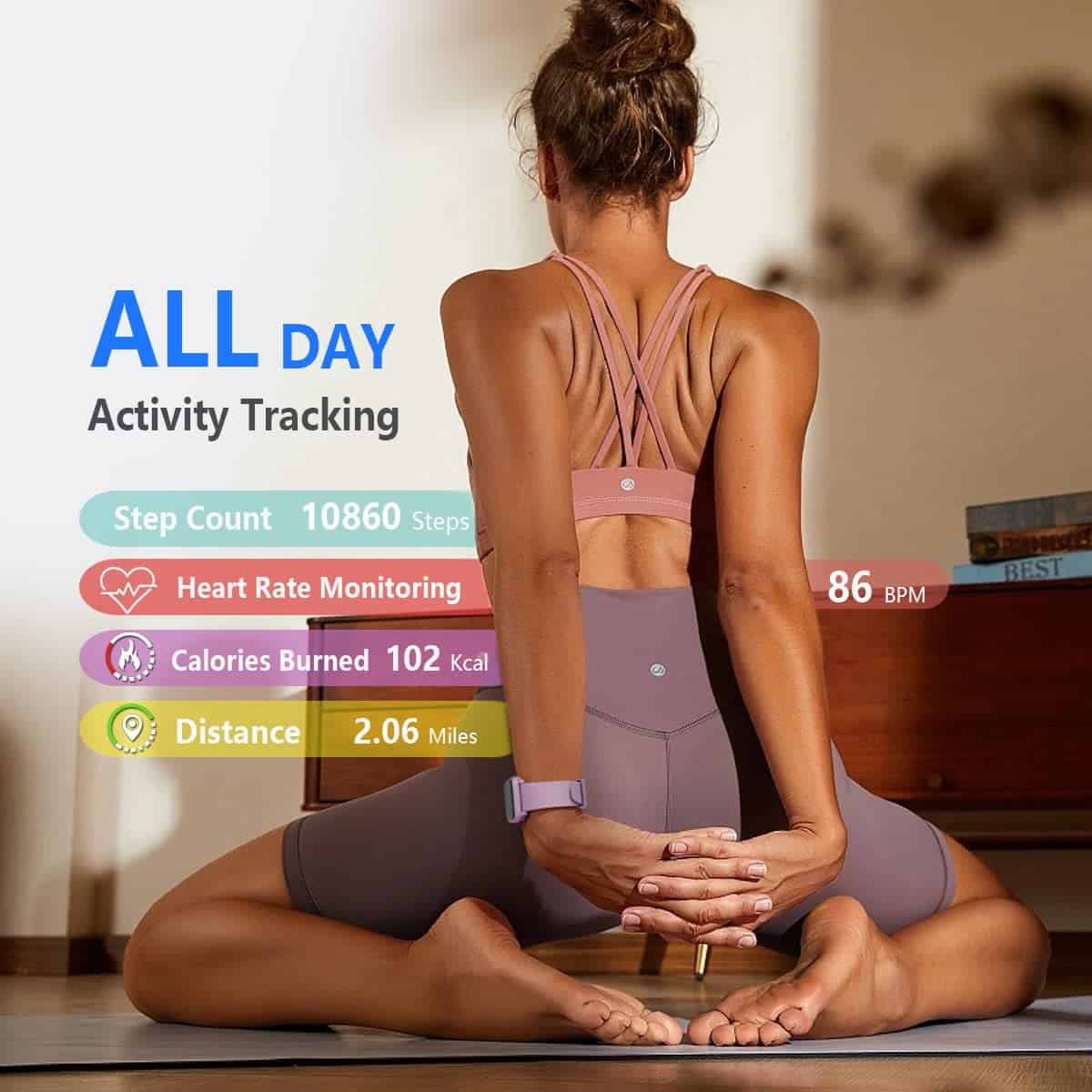 FITVII Fitness Tracker, Smart Watch con Monitoreo de - Imagen 4