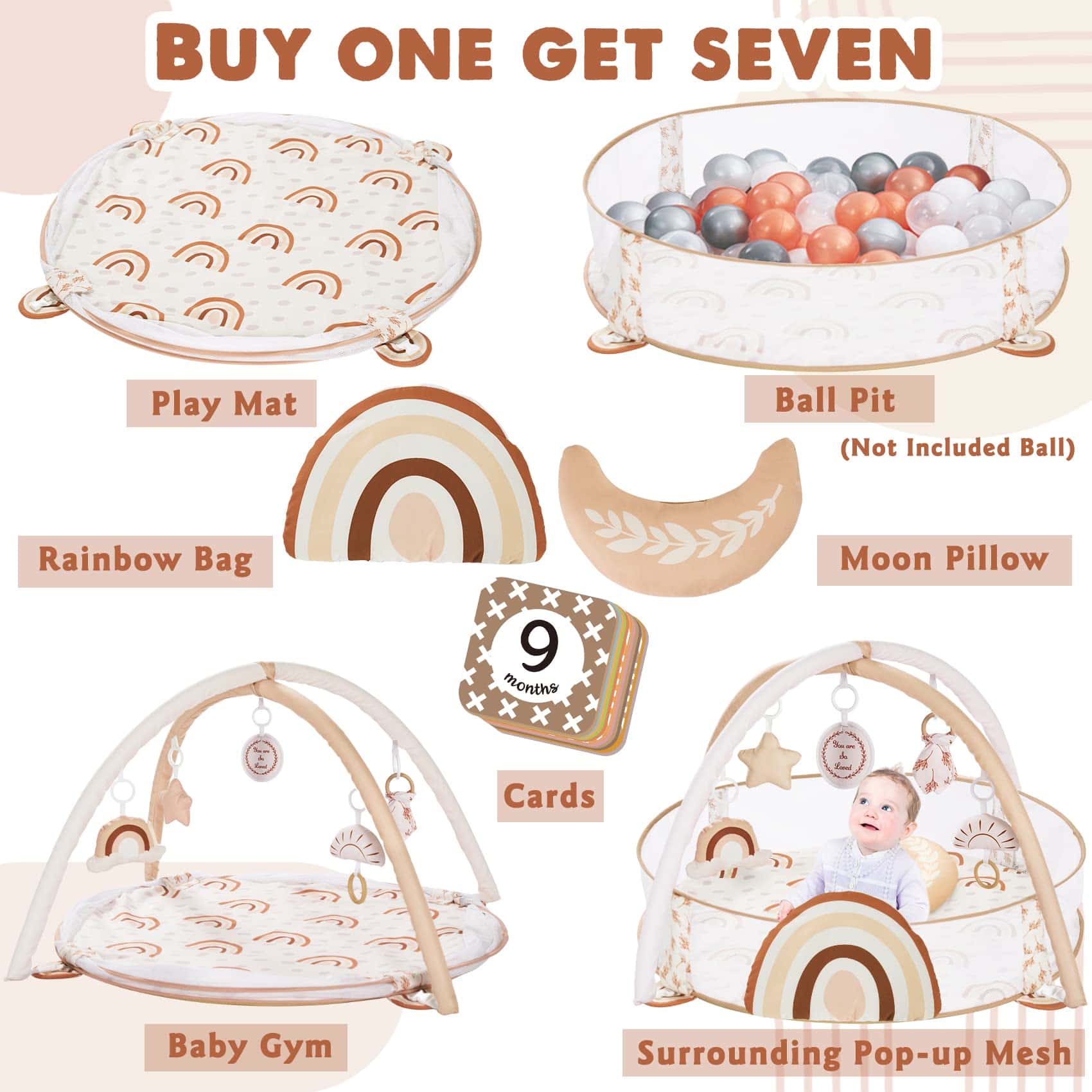 Gimnasio Grande para Bebé Crisschirs 6 en 1, Gimnasio de - Imagen 5