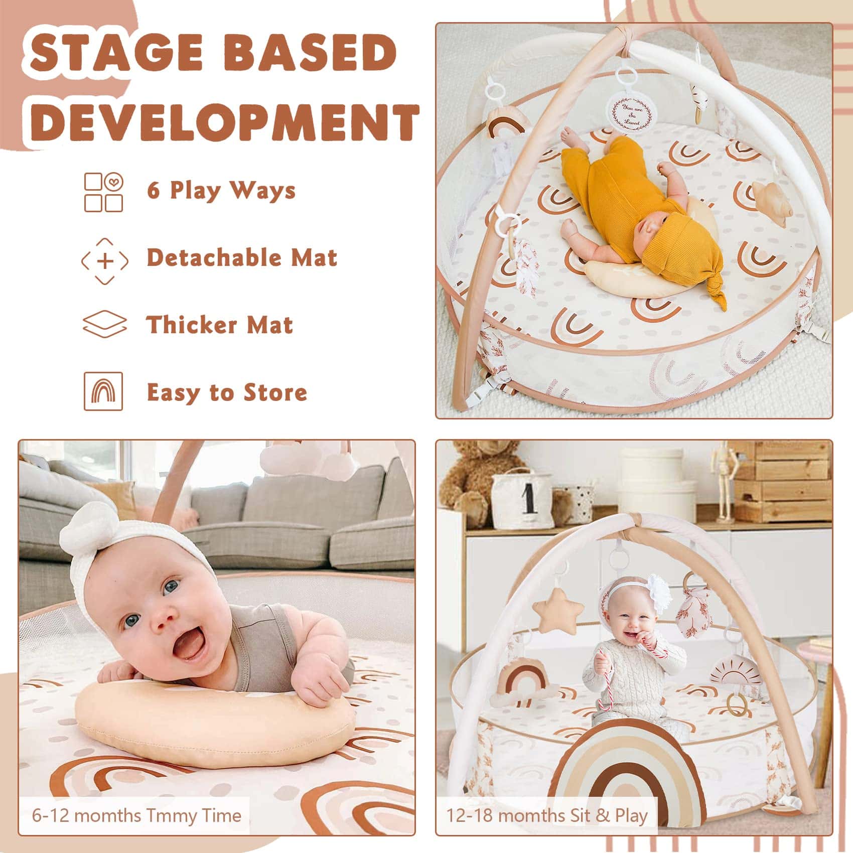 Gimnasio Grande para Bebé Crisschirs 6 en 1, Gimnasio de - Imagen 3