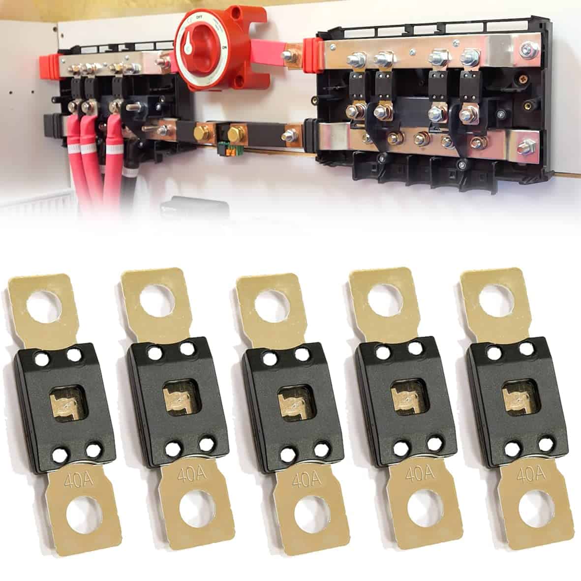 Pack de 2 a 10 fusibles MEGA/AMG 40-500 Amp, 32V, Serie