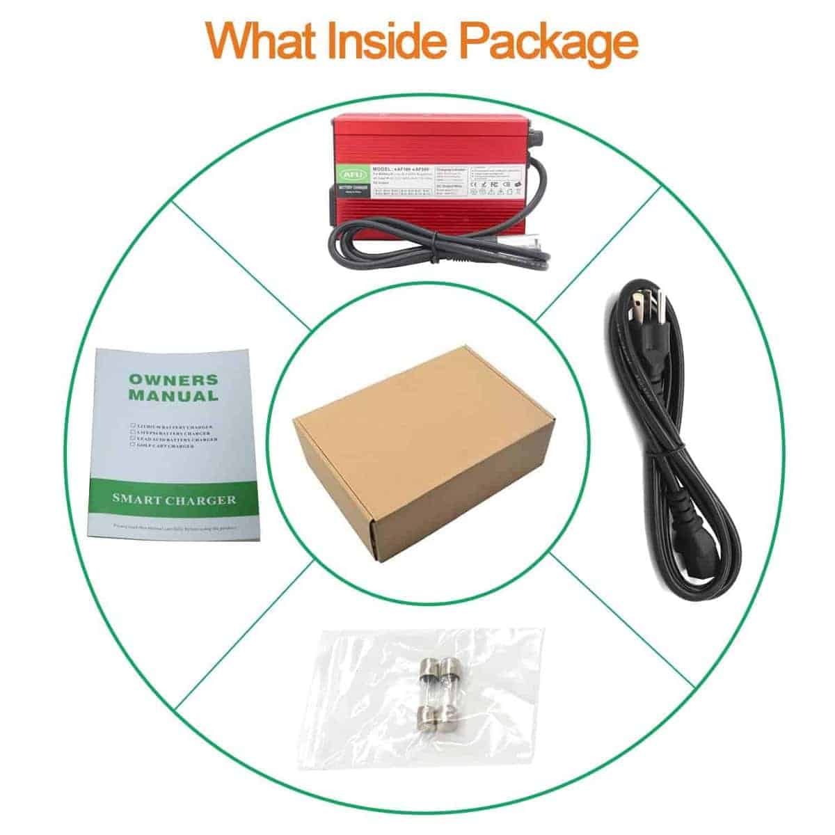 Cargador de batería AFU 58.4V 4A LiFePO4 Rojo Caja de - Imagen 7