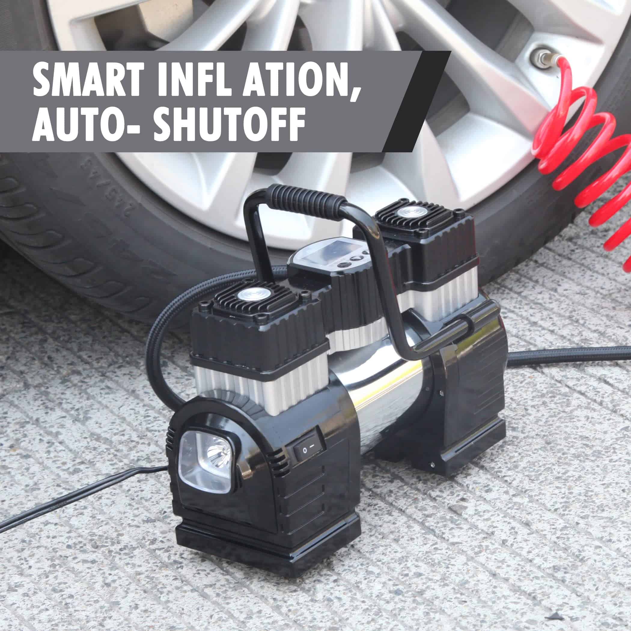 Compresor de Aire de Doble Cilindro CARTMAN DC 12V para - Imagen 6