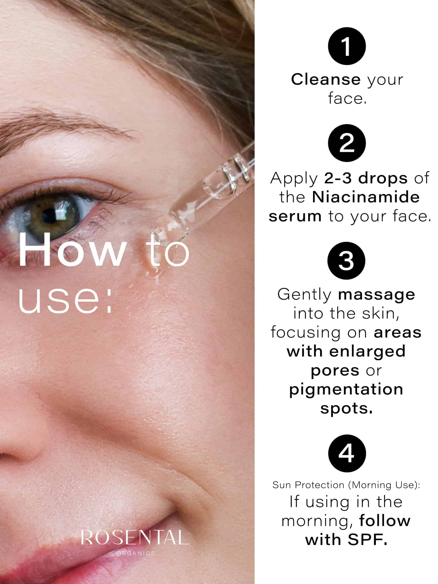 Suero de Niacinamida Rosental Organics + Tratamiento - Imagen 5