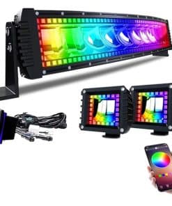 Barra de luz LED curvada RGBW Lpteso de 22 pulgadas 120W