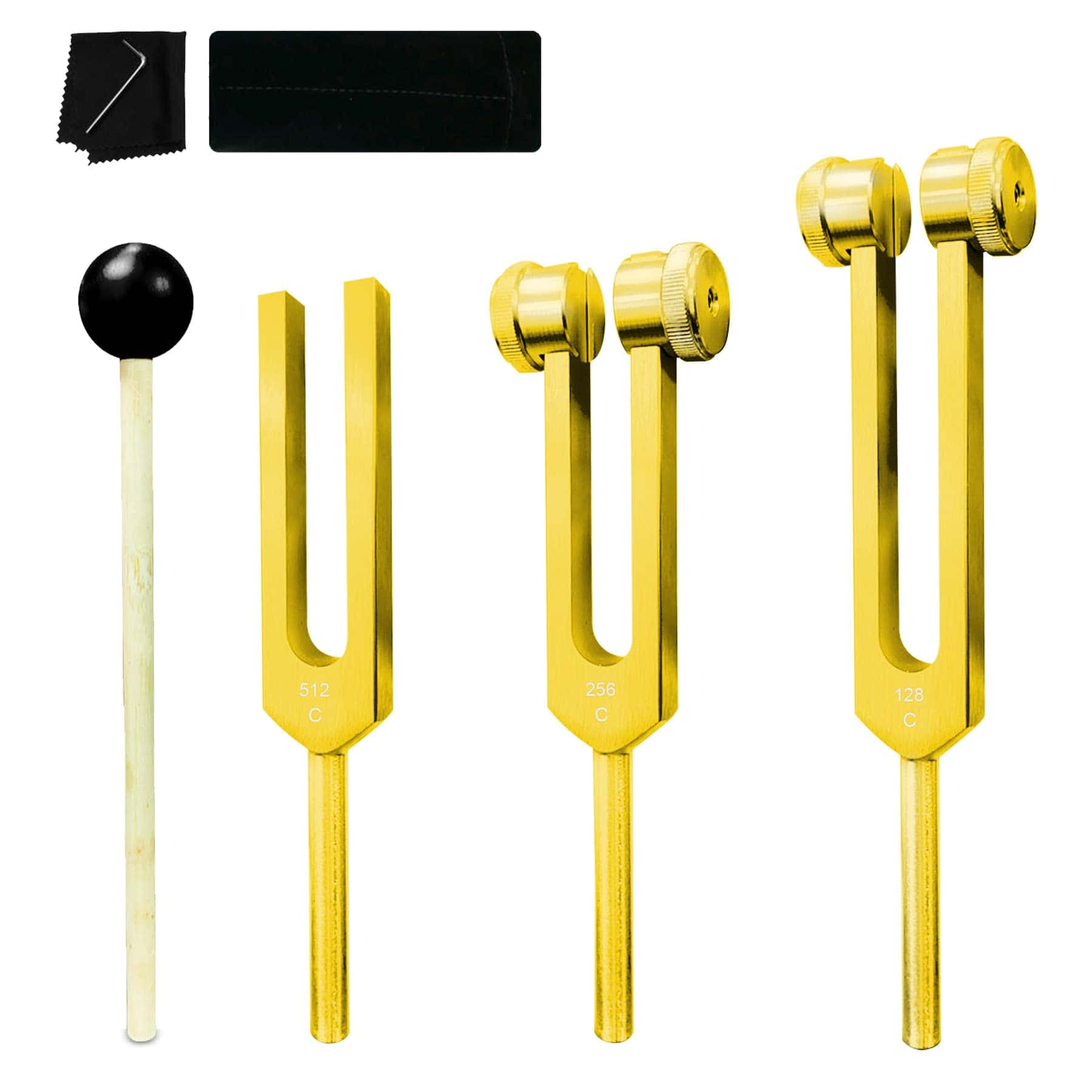 Juego de Diapasones 3 Pzs 128Hz 256Hz 512Hz para