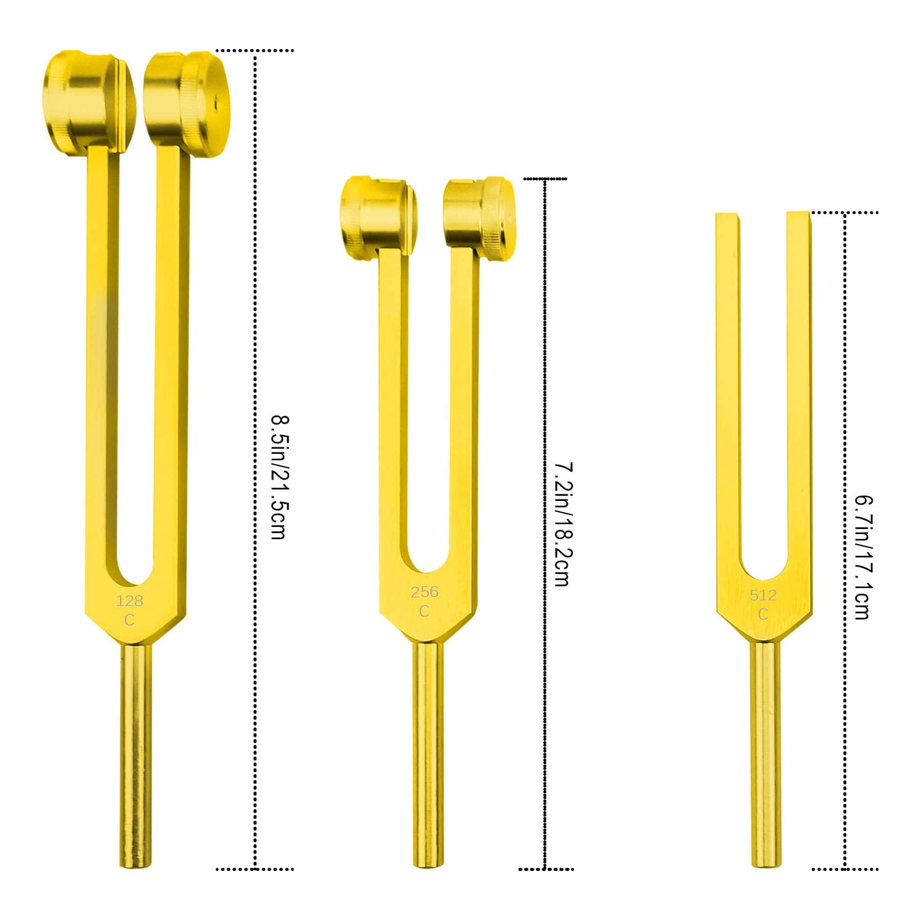 Juego de Diapasones 3 Pzs 128Hz 256Hz 512Hz para - Imagen 7