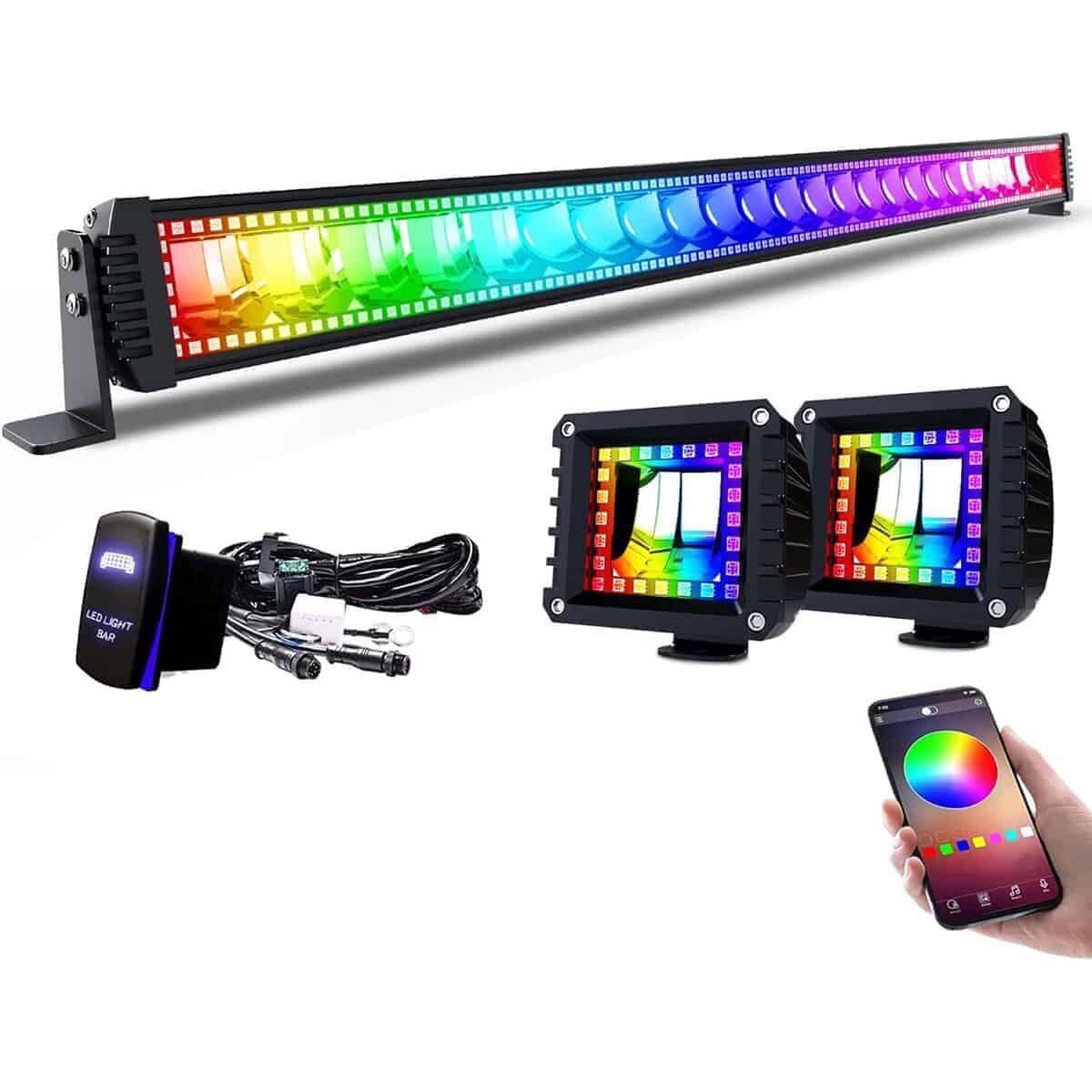 Barra de luz LED RGBW Lpteso de 50 pulgadas 288W Combo de