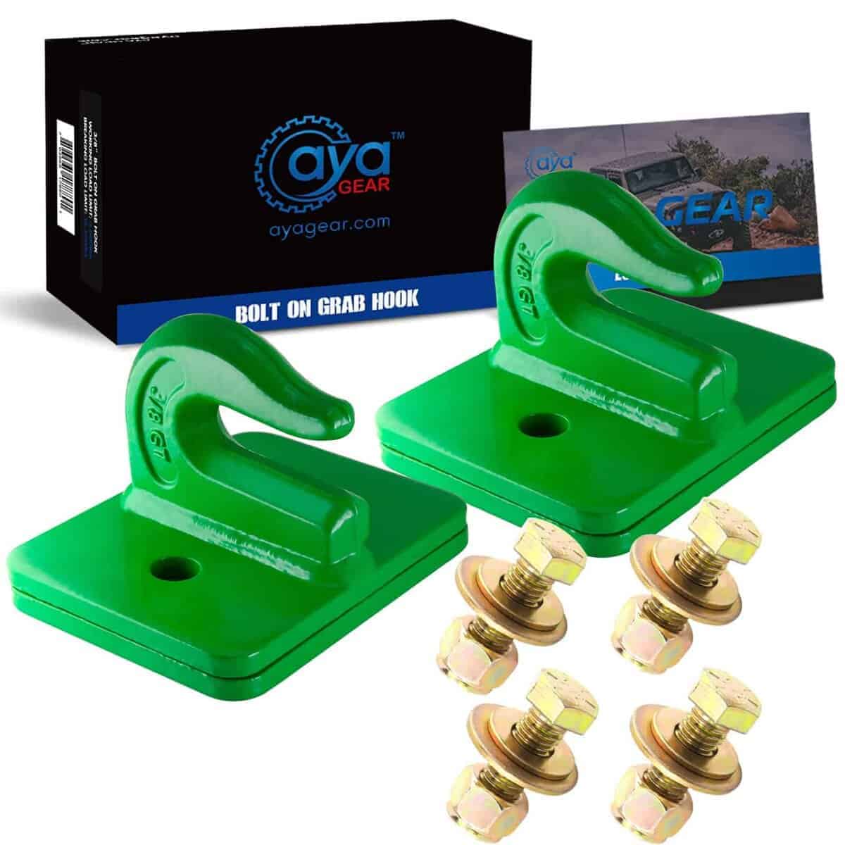 AyA Gear 2 Pack Gancho de Agarre 3/8-in Bolt On Montaje con