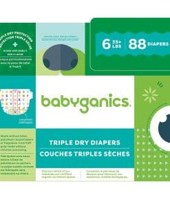 Pañales Babyganics Talla 6, 88 unidades, Absorbentes,