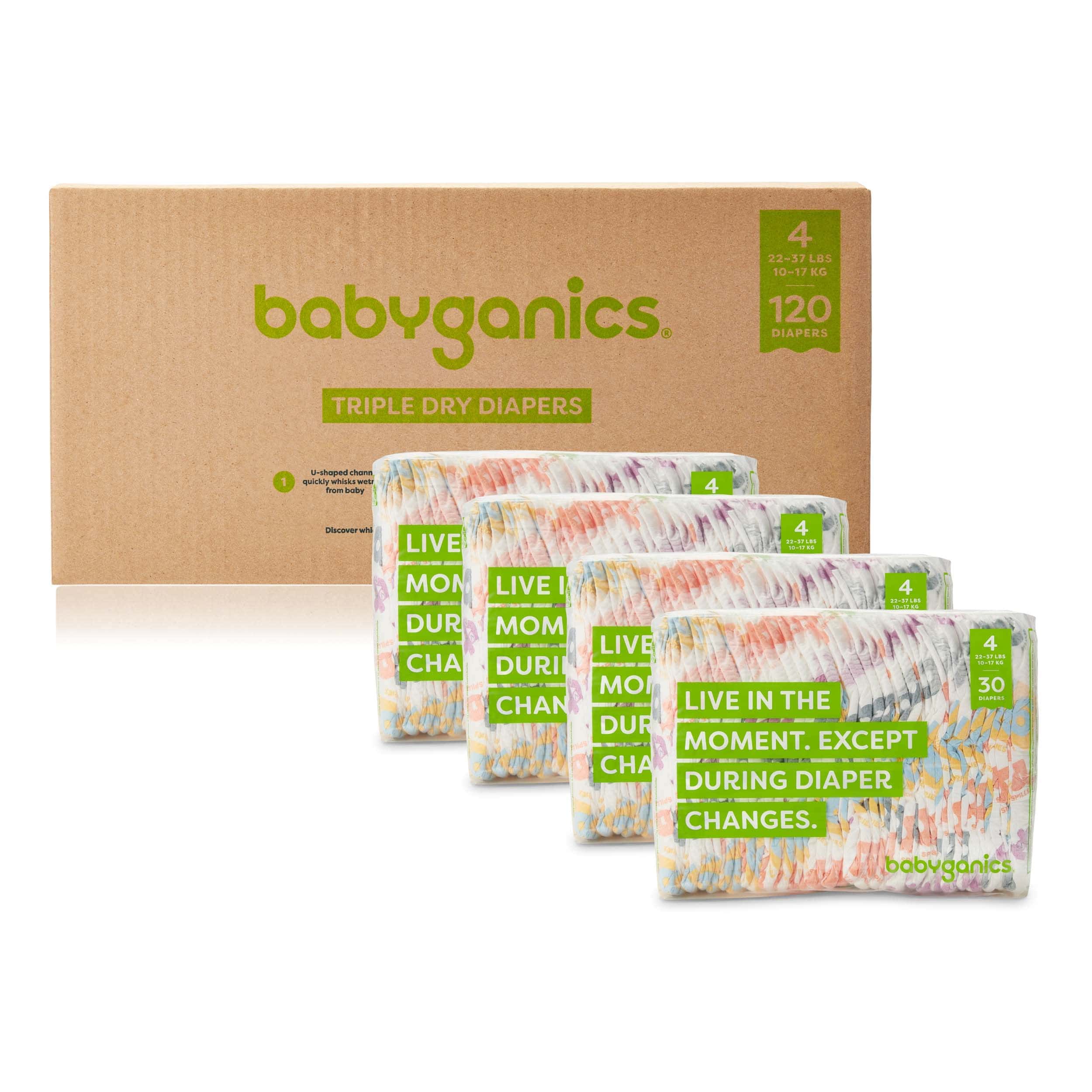 Pañales Babyganics Talla 4, 120 unidades, Absorbentes, - Imagen 3