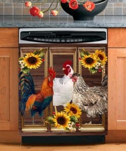Imán de lavavajillas decorativo de gallina de granja para