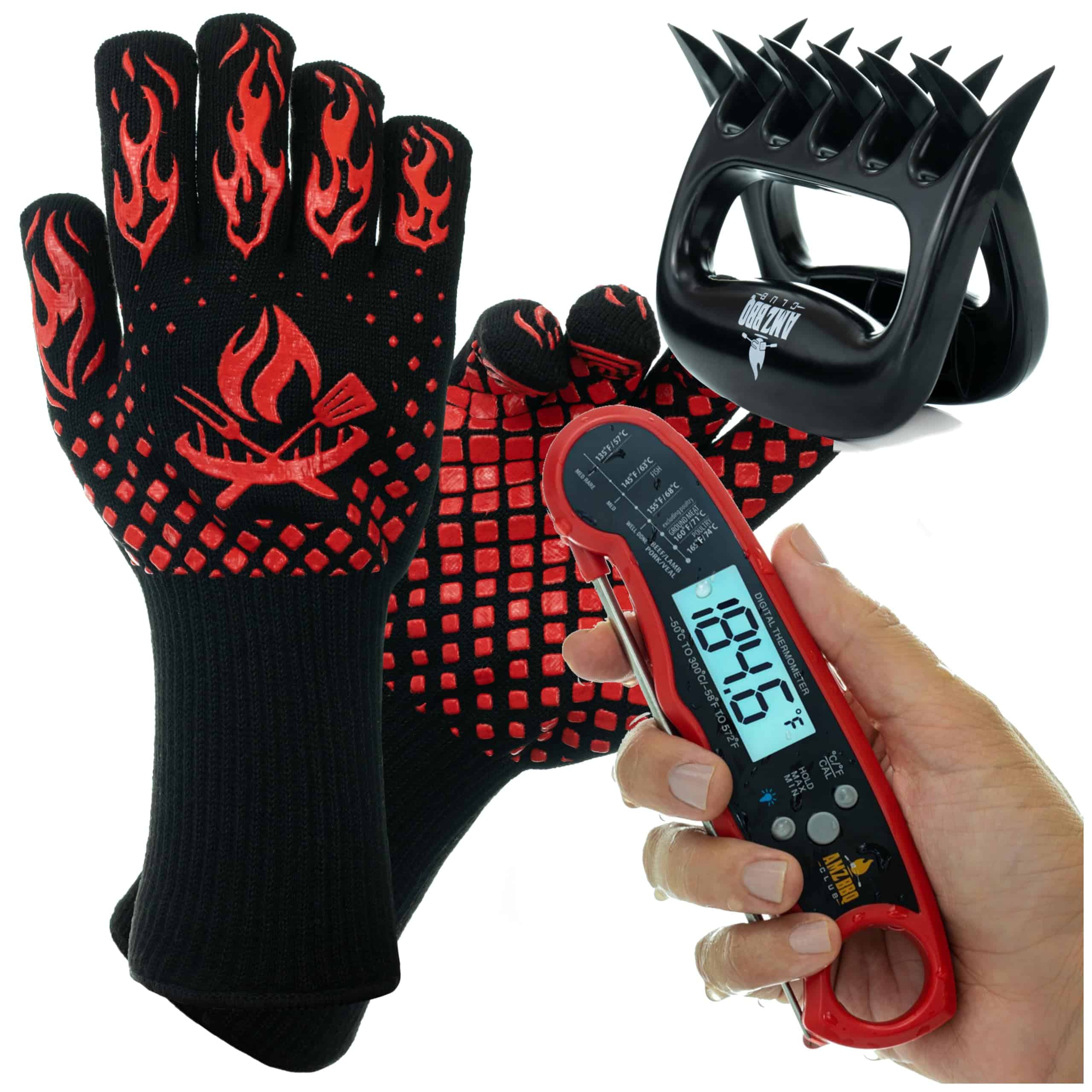 Set de Accesorios para BBQ AMZ - Guantes para Parrilla,