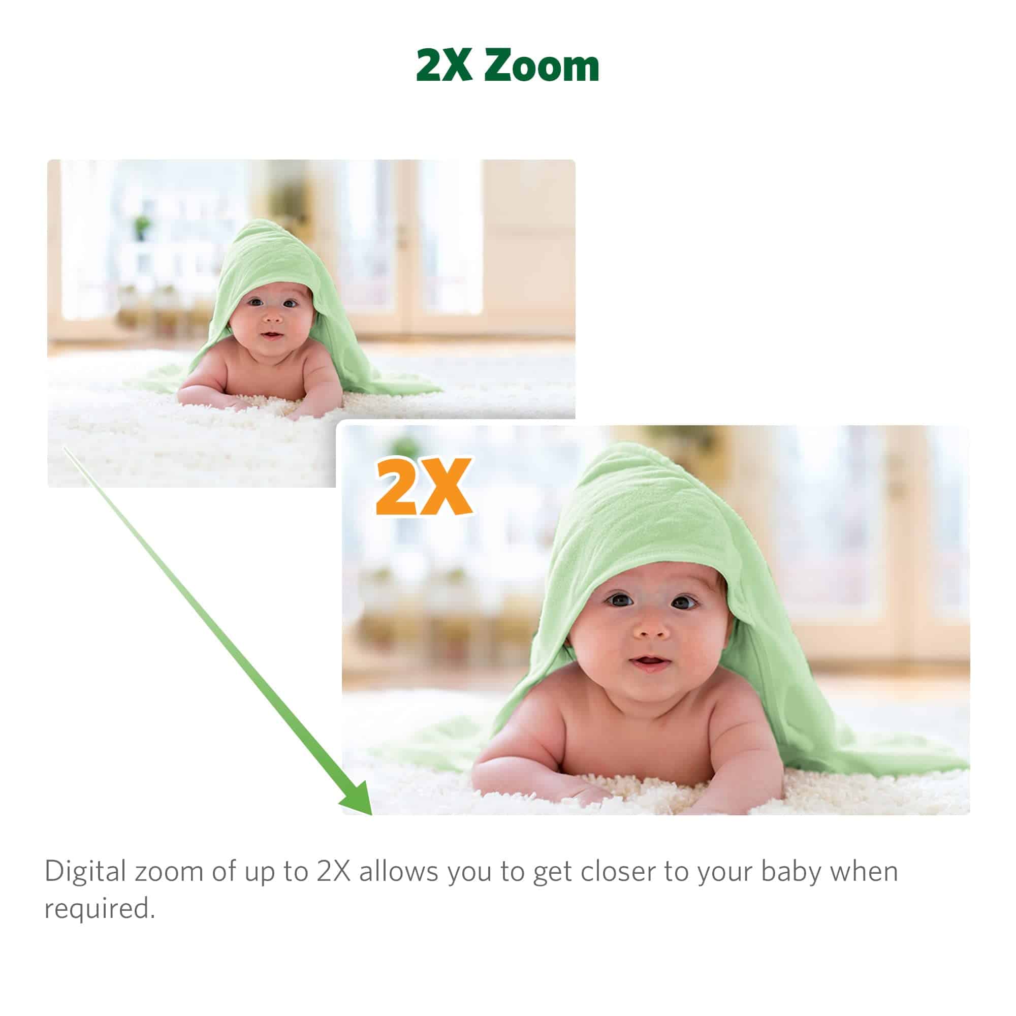 Monitor de bebé LeapFrog LF2423, monitor de video con - Imagen 8