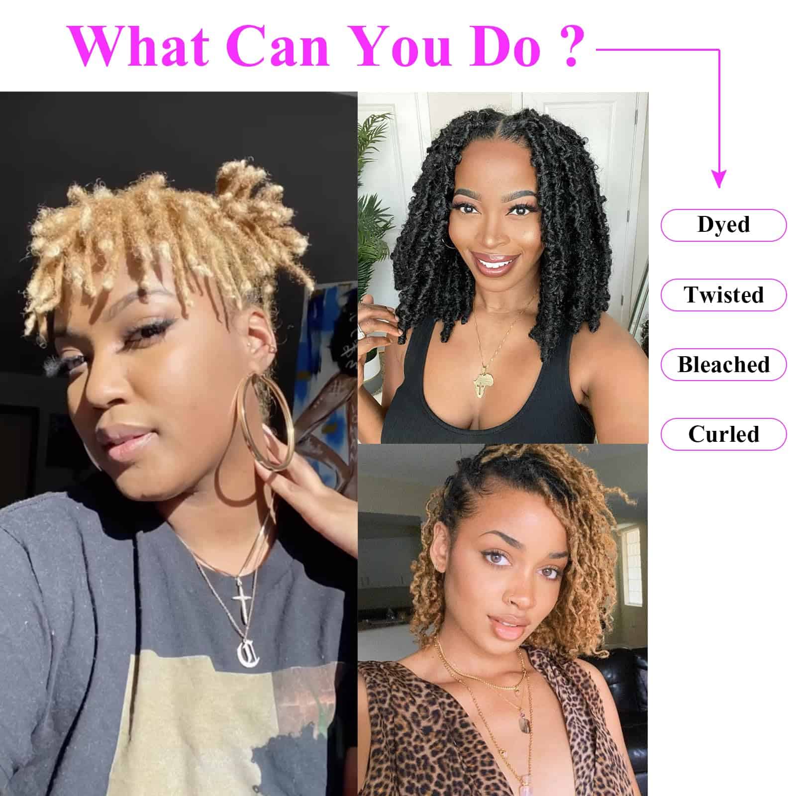 Extensiones de rastas de cabello humano de 0.4 cm de ancho - Imagen 6