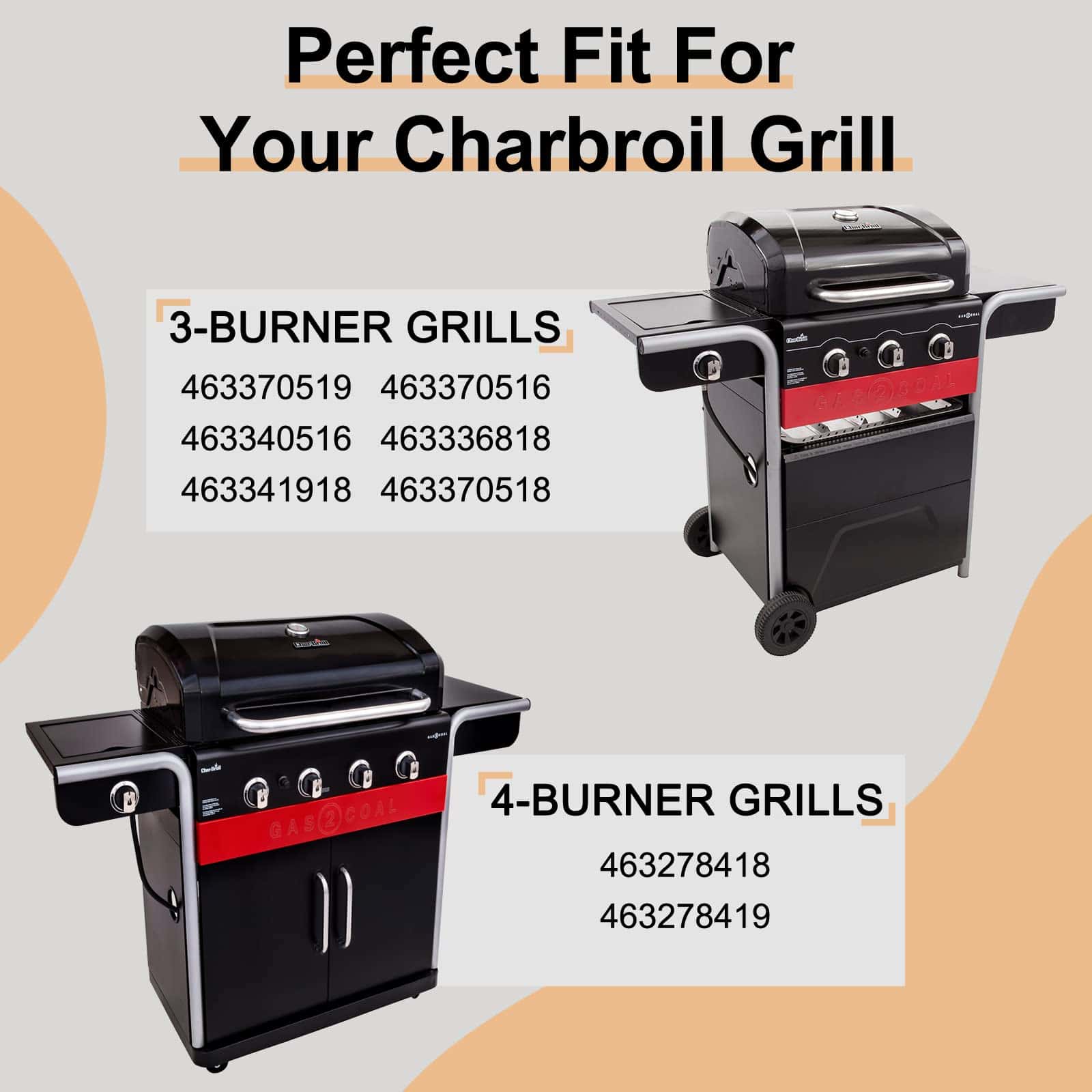 Adviace Piezas para parrilla Charbroil Gas2Coal 463340516 - Imagen 3