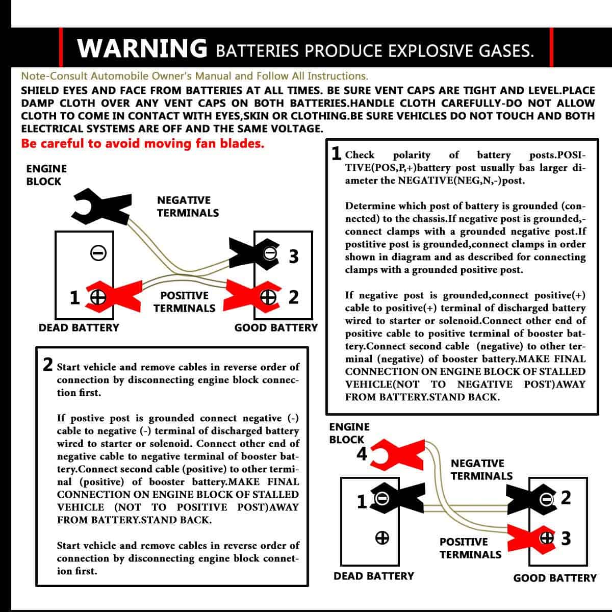 Cable de Arranque de Batería Resistente de 2 Calibres y 20 - Imagen 8