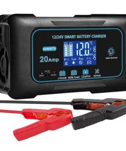 Cargador de batería para automóvil de 20 amperios, 12V/24V