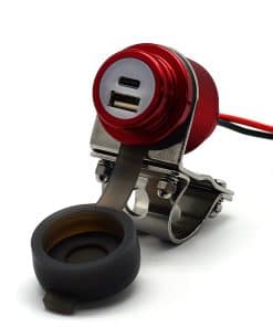 Cargador USB para Motocicleta Cliff Top -Rojo