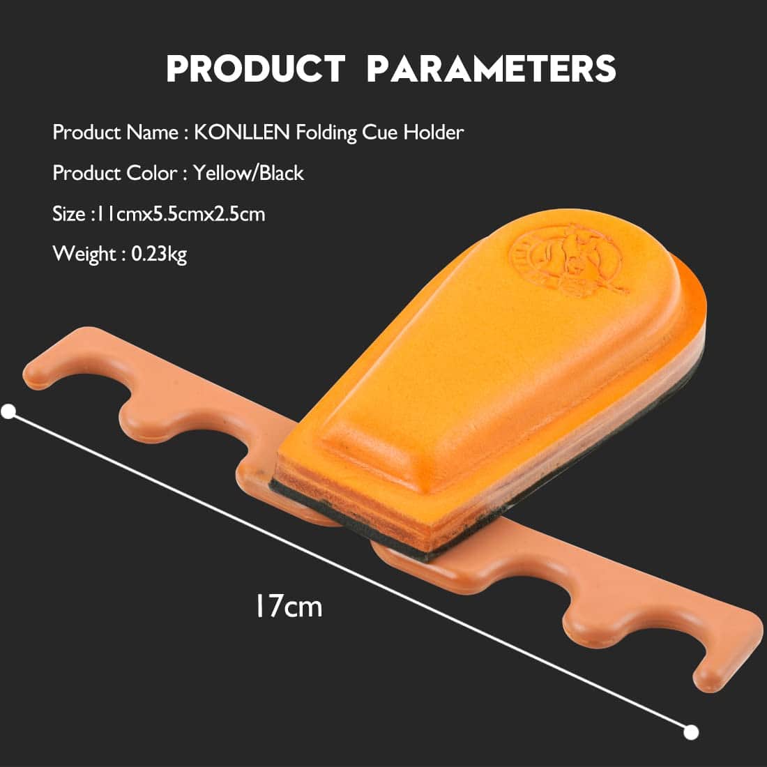 Soporte de Tacos de Billar de Cuero con Pesos 4 Orificios - Imagen 3