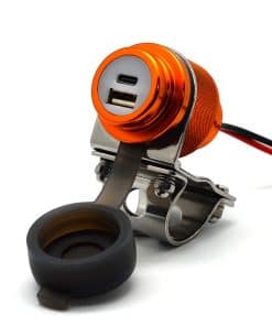 Cargador USB para Motocicleta Cliff Top -Dorado