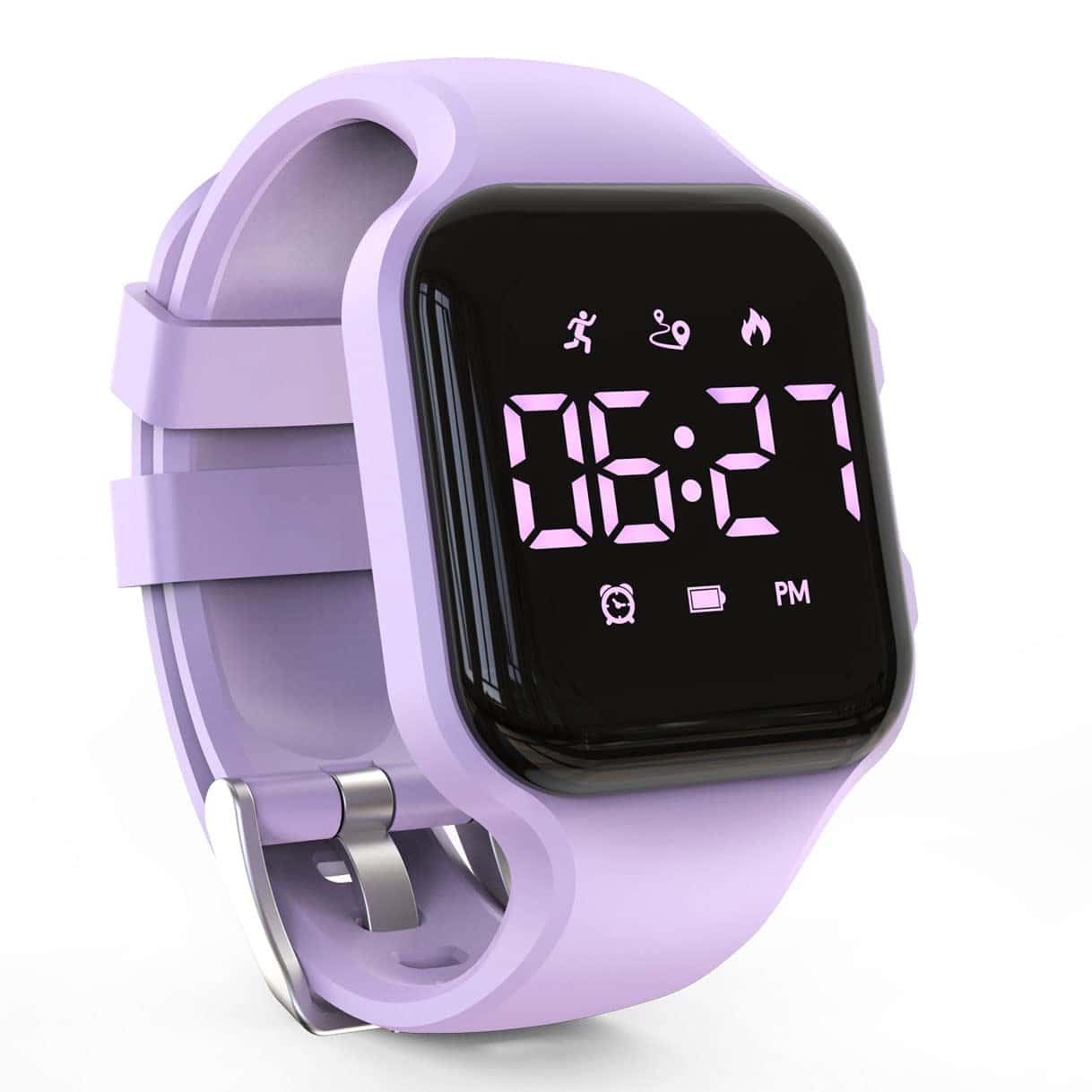 Reloj Digital Focwony LED para Niños con Contador de Pasos,