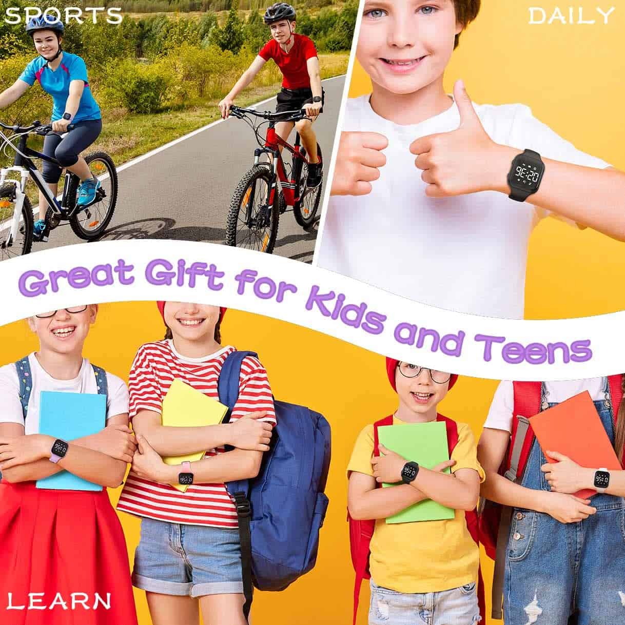 Reloj Digital Focwony LED para Niños con Contador de Pasos, - Imagen 8