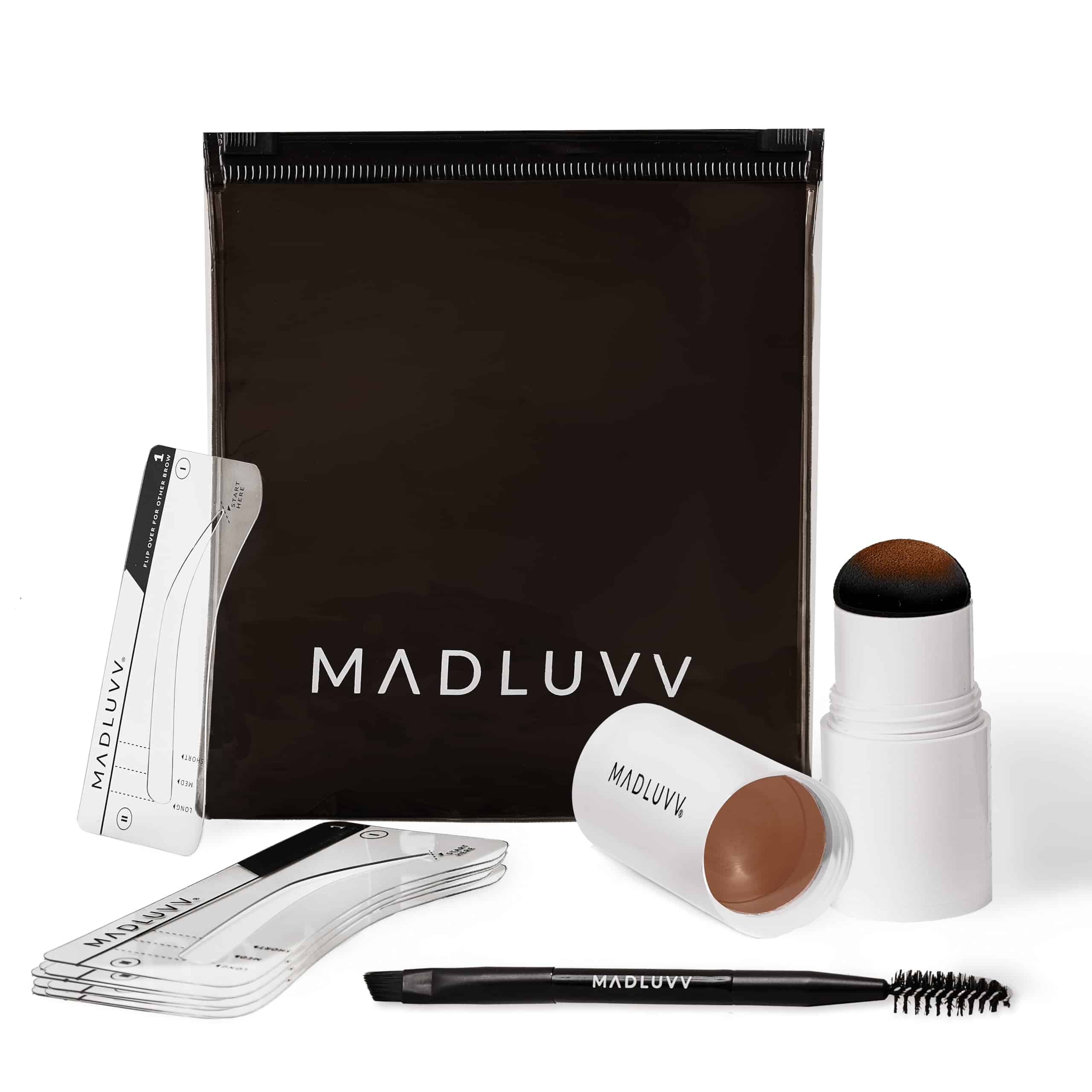 Kit de Plantillas para Cejas MADLUVV - -Rojo Verdadero