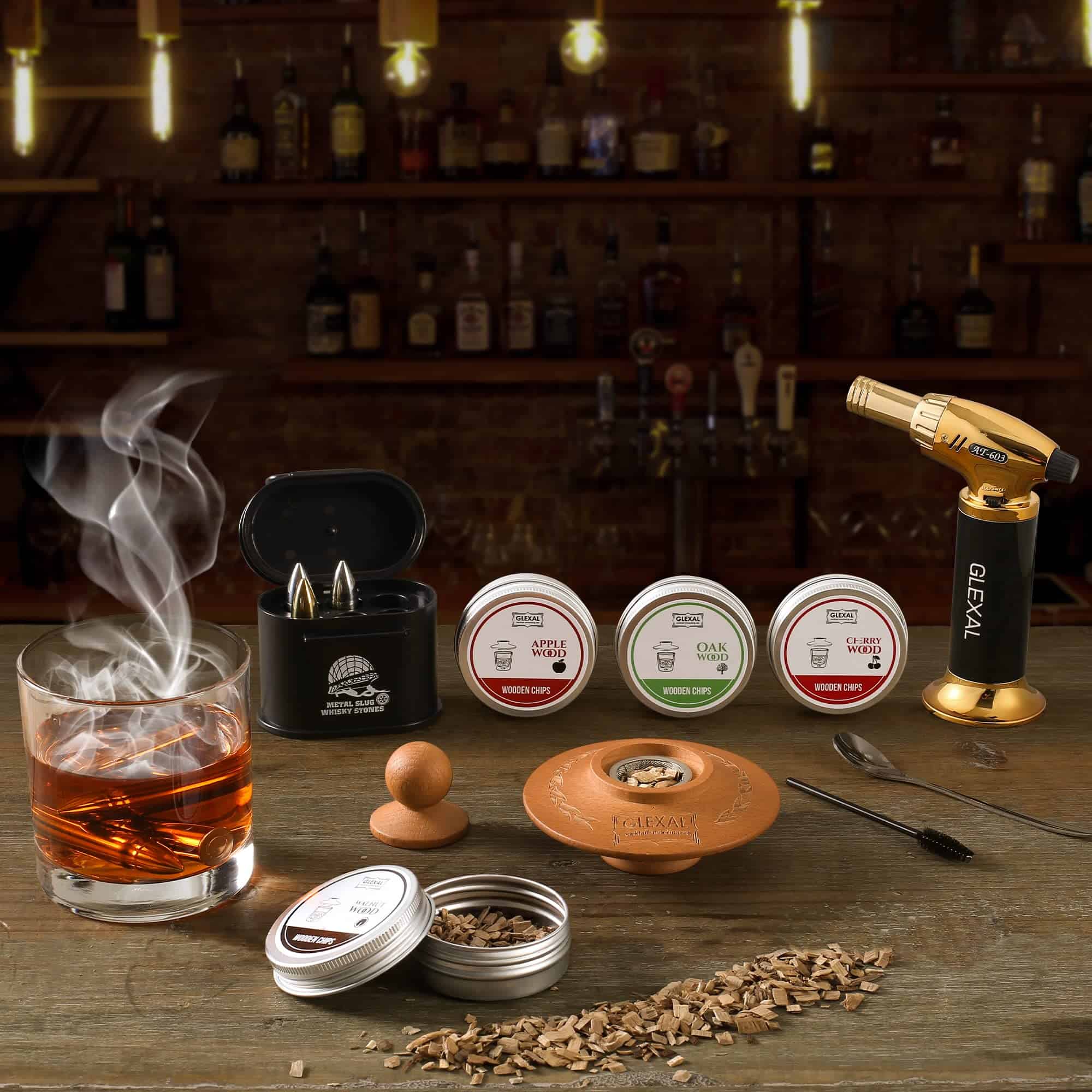 Kit para ahumar cócteles de whisky bourbon con antorcha, - Imagen 4