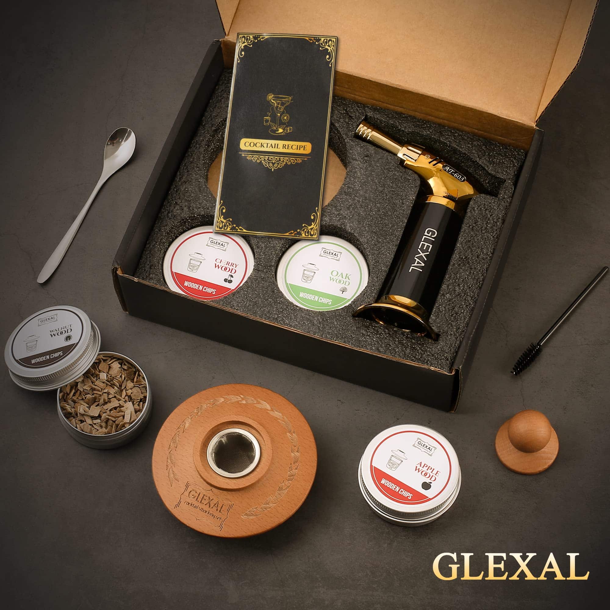 Kit para ahumar cócteles de whisky bourbon con antorcha, - Imagen 8