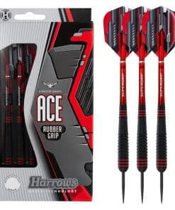 Dardos de punta de acero Harrows 22g ACE, Agarre de Goma