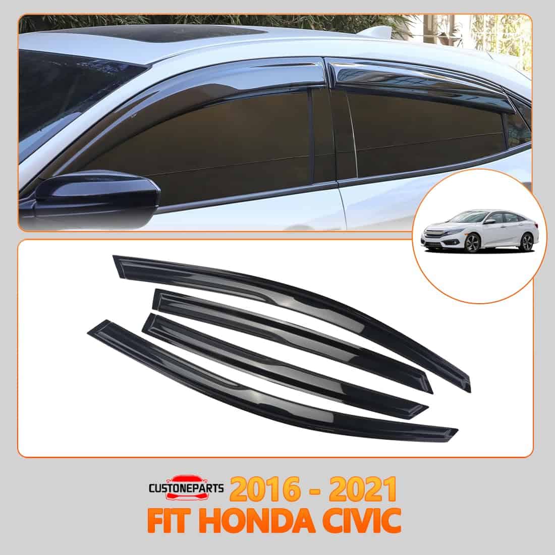 Protector Solar y de Lluvia de Viseras para Ventana FIT - Imagen 3