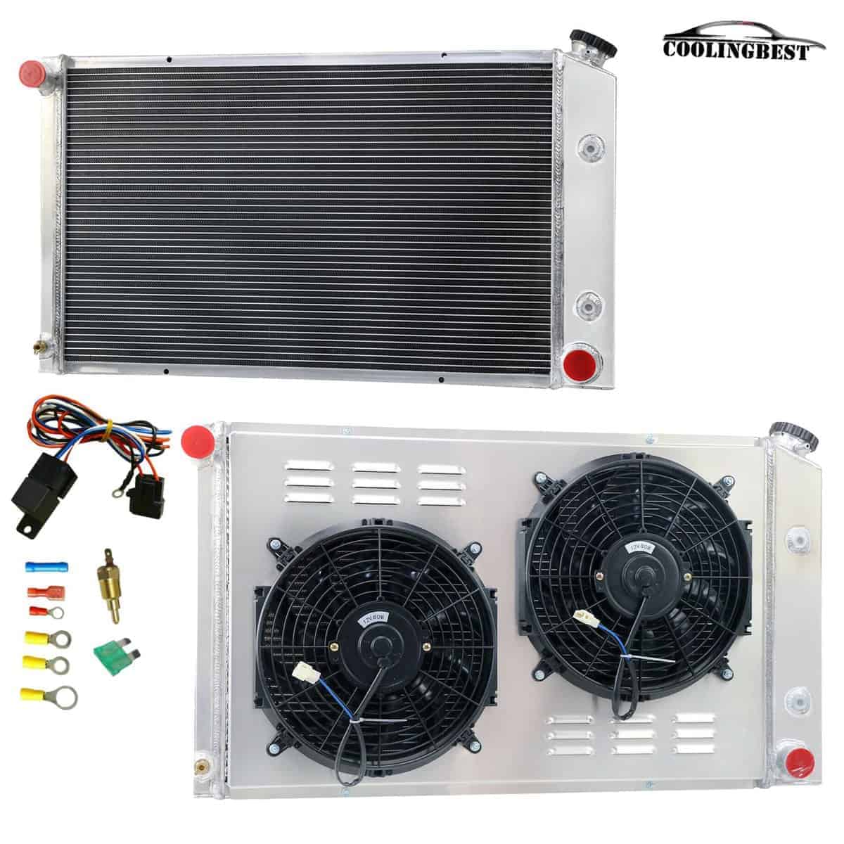 Radiador de Aluminio de 3 Filas COOLINGBEST para Pontiac - Imagen 9