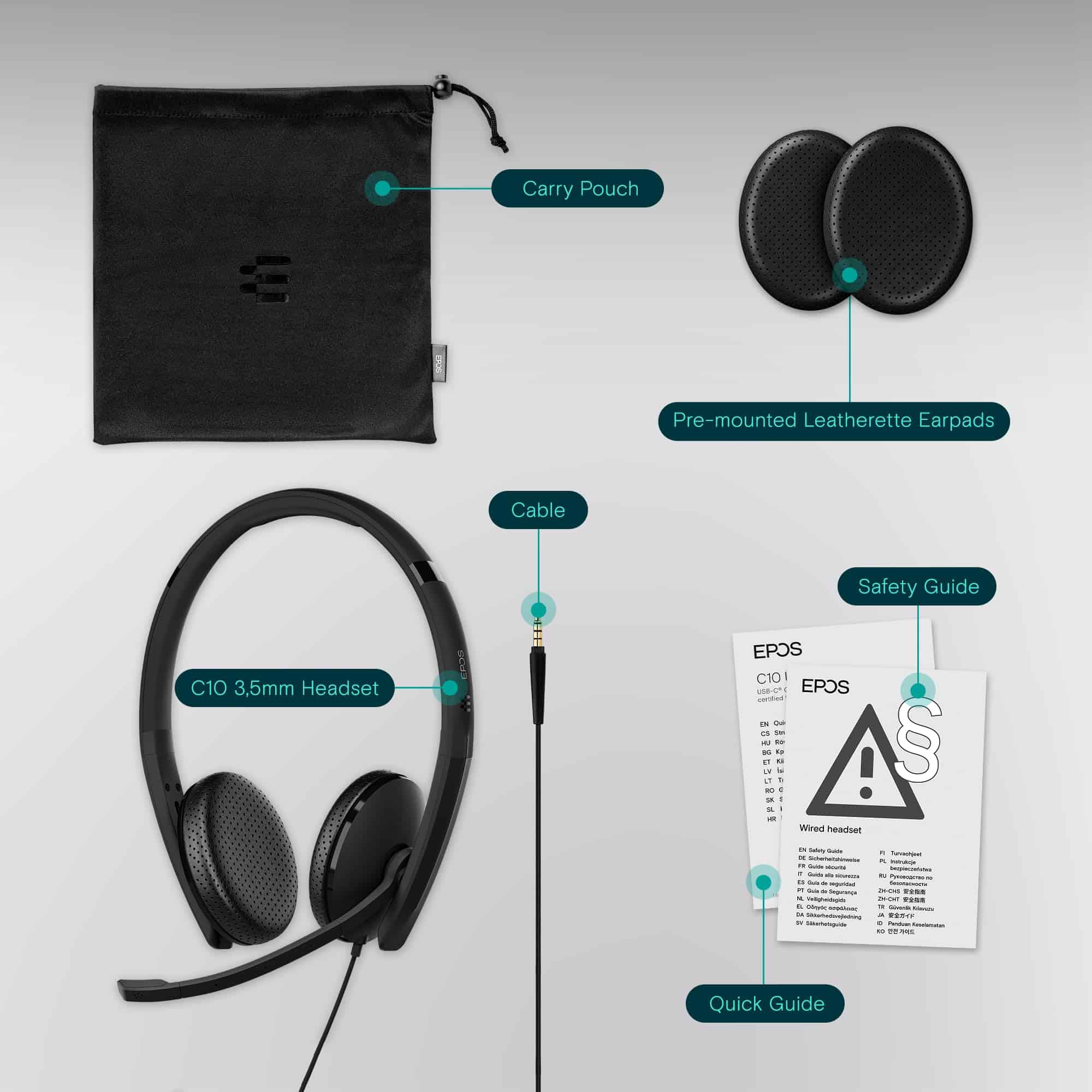 Auriculares con micrófono EPOS I SENNHEISER C10 USB | - Imagen 6