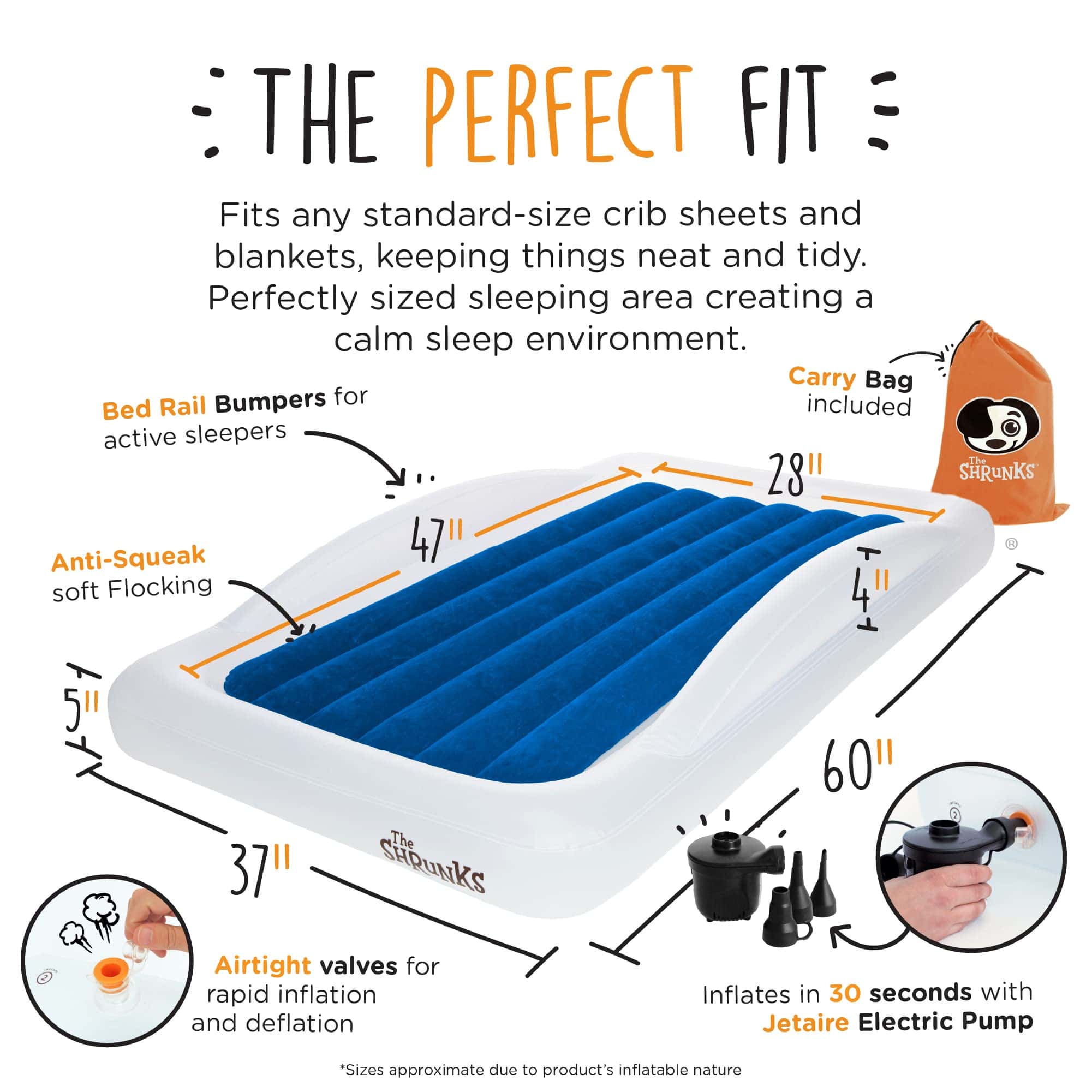 Cama de Viaje para Niños Inflable Portátil The Shrunks - Imagen 4